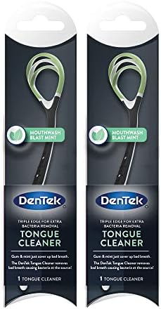 DenTek Tongue Cleaner, Fresh Mint, Removes Bad Breath, 2 Pack