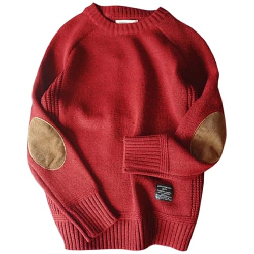 Bciopll Men O Neck Causal Knitted Sweater Streetwear Color Block Knitted Pullover4