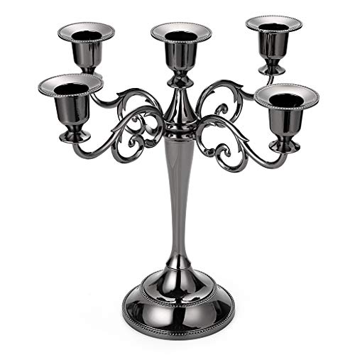 OwnMy 5 Arms Metal Candelabra Candlestick European Elegant Classic Candle Holder Candle Stick