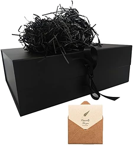 A4 Deep Red Gift Box, Large Gift Box with Magnetic Lids and Silk Ribbon Specially Designed for Valentines Day, Presents Birthdays, Holidays, Anniversaries Gift Packaging
