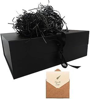 A4 Deep Red Gift Box, Large Gift Box with Magnetic Lids and Silk Ribbon Specially Designed for Valentines Day, Presents Birthdays, Holidays, Anniversaries Gift Packaging