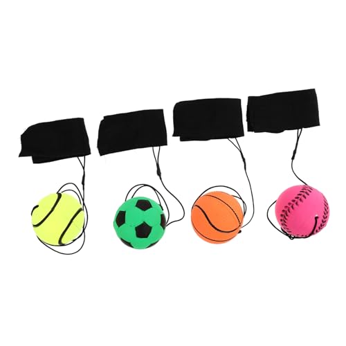 Milisten 1 Juego Pelota Hinchable Fluorescente Inquietos Bolas De Muñeca Deportes Muñequeras Juegos De Suave para Juguetes De Pelota Bolas De Tela 4 Piezas