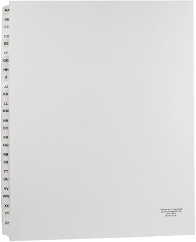 Miniatura 2 de Blumberg - Juego de 26 letras alfabéticas, tamaño carta, pestañas laterales, divisores de pestañas de índice, juego de 26 letras AA-ZZ (10 juegos)