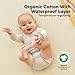 2-Pack Waterproof Crib Sheets for Girl, Boy - Organic Cotton 52X28 Fitted Crib Sheets Neutral, Crib Mattress Protector Sheets, Soft Toddler Bed Sheets, Washable Infant Fitted Baby Crib Sheets (Latte)