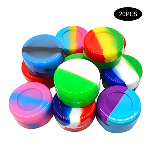 Auch Silicone Container 5ml 20pcs Oil Wax Concentrate Jar Round Containers Mixed Color by AUCH - Image 2