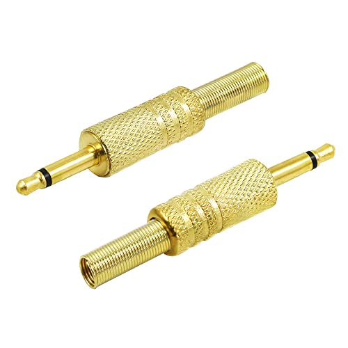 Conector Masculino TS 3.5mm 2 polos con resorte 2 unidades
