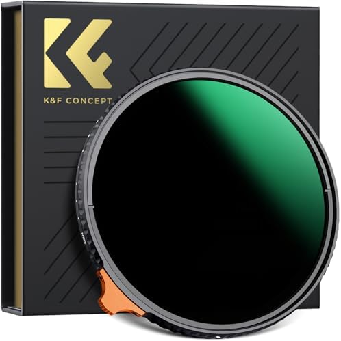 K&F Concept 77mm Variable ND Lens Filter ND3-ND1000 (1.5-10 Stops) Putter Adjustable HD Neutral Density Filter with 28 Multi-Layer Coatings for Camera Lens (Nano-X Series)