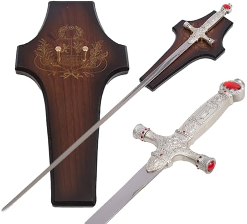 Griffin Wizard Medieval Sword - Metal Magic Knight Movie Weapon Replica - Knights Templar Decor Swords Real Weapons with Wood Plaque (Sword with Plaque)
