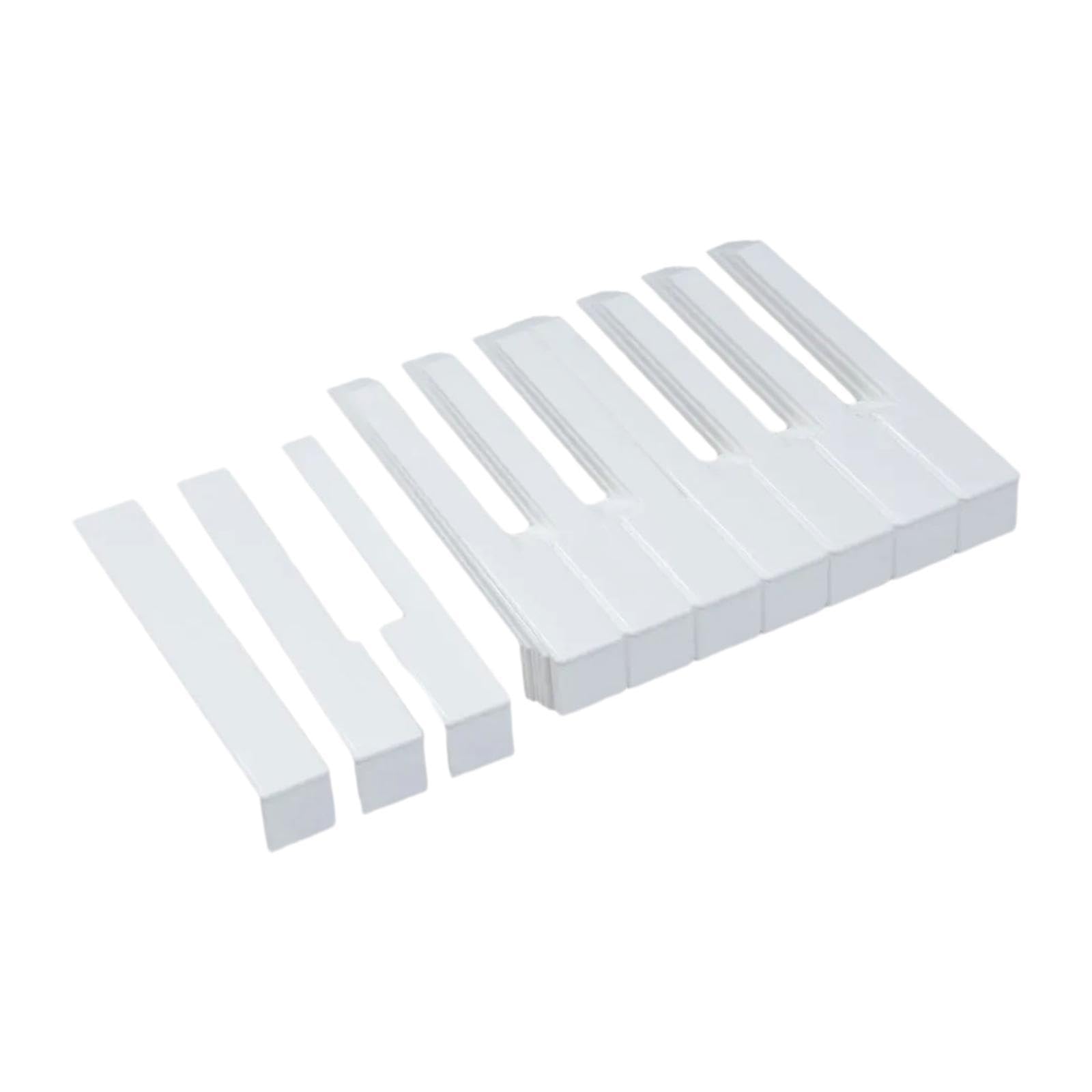 52 Pièces Revêtements de Touche de Piano Ensemble de Réparation Pièces de Rechange Outil de Restauration Kit de Touches Blanches pour Installation Fa, 52mm
