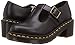 Dr. Martens womens Stacked Heel Polly Pump, Black Wanama, 8 US