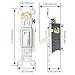 Baomain 15 Amp Toggle Light Switch, 3 Way Residential Grade,On/Off Electrical Wall Switch, Glossy White UL Listed (2 Pack, 3 Way)