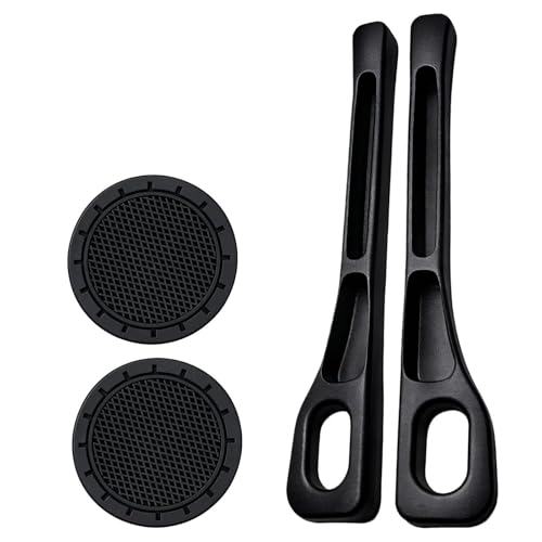 4Pcs Car Organizer Stable Storage Car Seat Gap Filler Cup Holder Coaster Universal Leak-Proof Side Gap Filler for Phones Keys Cards for All Cars SUVs Trucks (Black)