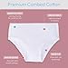 Feathers Solid White Snug Tagless Super Soft Cotton Underwear - Girls Underwear Briefs Panties 5-Pack (White)(US,Numeric,8, Regular, White)