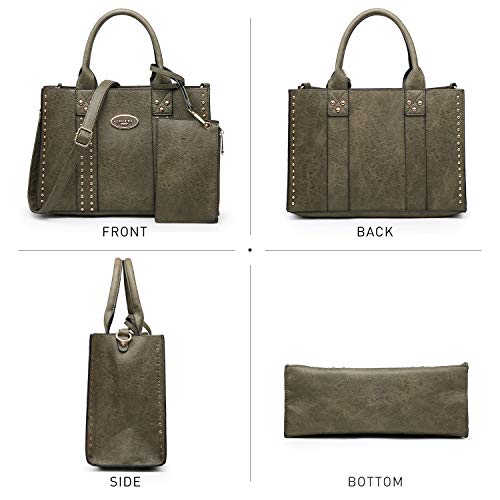 Image of Dasein Women's Designer Handbags Fashion Satchel Handbags Shoulder Bags Top Handle Work Bags w /Belt