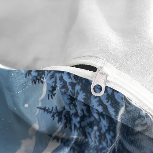 Linge de lit loup 3D de qualité supérieure en microfibre durable pour lit Super King - 8