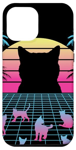 Vaporwave Chat Aesthetic Clothes Egirl Eboy Rétro Chat Coque pour iPhone 12 Pro Max