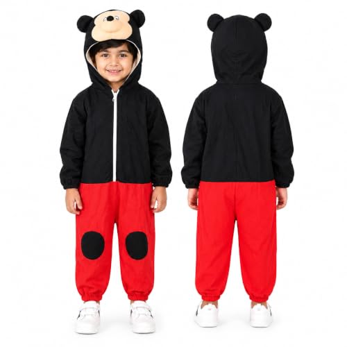 Image of Raj Costume Animal Fancy Dress Costume for Boys & Girls | Hooded Full Body Wildlife Zoo Animal Jumpsuit | Soft Costume for School Function, Fancy Dress, Halloween, Birthday, Cosplay & Role Play