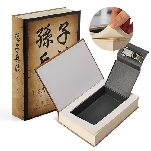La mejor comparación de Mini Caja Fuerte que Puedes Comprar On-line. 41 Caja Fuerte Pequeña, OUDAR Caja Fuerte Oculta, Bloqueo de Contraseña con 1000 Contraseñas, Caja Fuerte Libro, Caja de Seguridad Oculta Portátil de Metal para Joyas, Dinero,...