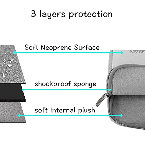 Image of MOSISO Laptop Case 13.3 inch, 13-13.3 inch Laptop Sleeve Bag Compatible with MacBook Air /Pro 13 /Pro 14 M5 M4 M3 M2 M1, HP Dell ASUS Lenovo, Neoprene Computer Sleeve Bag with Small Case, Light Gray