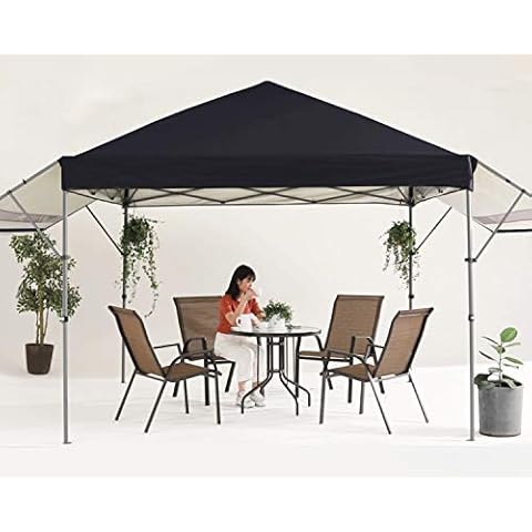 MasterCanopy 3x5M Pop-up Gazebo Canopy Tent with Double Awnings Black Cover