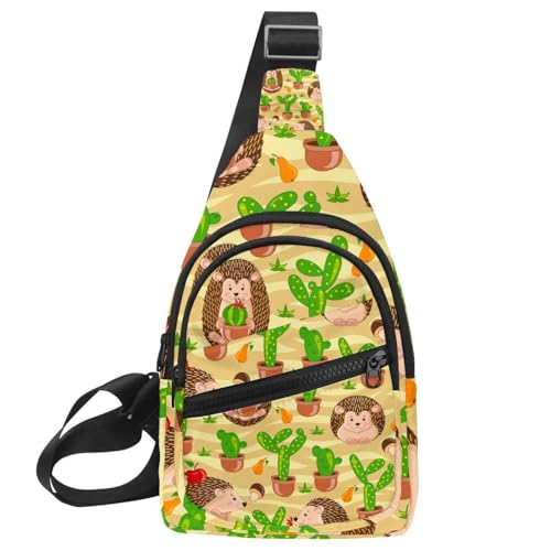 Mochila bandolera para hombre bolsa de pecho con cremallera ajustable 30x18cm