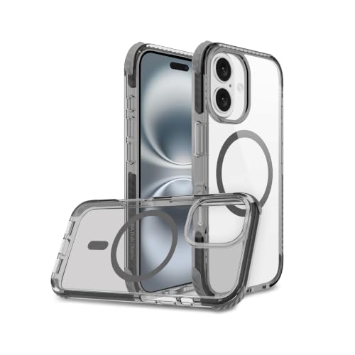 Image of DailyObjects Polycarbonate Case for iPhone 16 Compatible with Mag-Safe Wireless Charging | Reflex Magsafe Shield Slim Shockproof Back Cover, Transparent