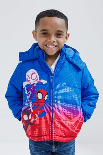 Image of Marvel Hooded Zip-Up Puffer Jacket Toddler to Big Kid