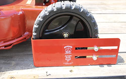 Jungle Jim's Jungle Boot to Secure Push and Some Commercial Mowers or Spreaders to Lawn and Landscape Trailer (Small Mower Boot) - Thumbnail 2