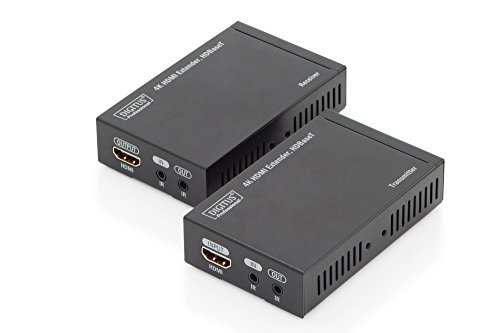 HDMI-Extender - 4K/30Hz - Sender & Empfänger - HDBaseT - HDCP 2.2 - Reichweite bis 70m - Patchkabel ab Cat 5e