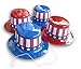 Patriotic 4th of July Party Hats - Mini Decorative Hats - 4 Count Red Blue