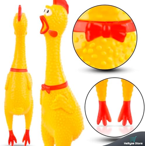 Kit com 12 Frango Galinha Galo Brinquedo Pet Cachorro Cães Gatos Borracha Mordedor com Apito Sonoro