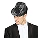 MioCloth Fashion Sequin Fedora Hat for Men Women Jazz Hat Shining Bling Role Play Dance Hat Halloween Party Costume Black