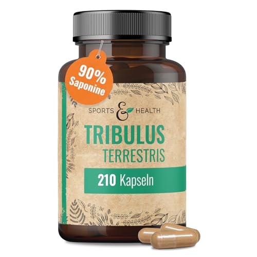 Tribulus Terrestris hochdosiert 210 Kapseln 90% Saponine Vegan Frei von Zusatzstoffen