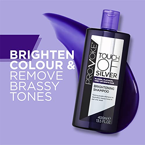 PROVOKE Touch Of Silver Brightening Purple Shampoo & Intensive Conditioner 400ml, Neutralises Yellow & Orange Tones, Formulated With Violet & Blue Pigments - Image 3