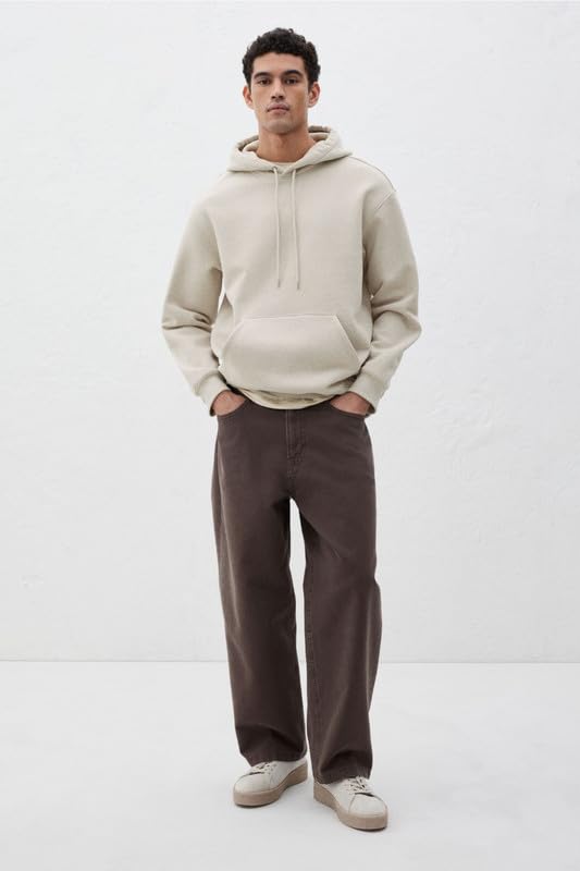 Image of Casual Fleece Hoodie Sweatshirt Solid Hooded Collar Drawstring Long Sleeve Pullover for Men & Women