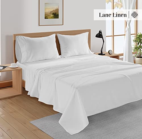 Bamboo Sheets Queen - 100% Rayon From Bamboo Sheet Set, Cooling Sheets Queen, 12" Deep Pocket Queen Sheet Set, Breathable Bedding Sheets & Pillowcases, Soft Sheets For Queen Size Bed - White Sheets #TOP1