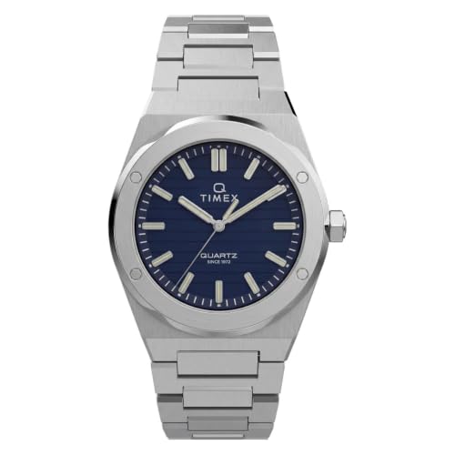 Image of TIMEX Q Marbella Round 41mm Blue Dial Analog Men Watch - TW2Y81400IK