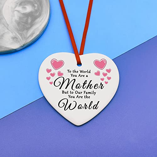 Gifts For Mom Mother Christmas Ornament Gifts Birthday Gifts For Mom From Daughters Son Mum Gifts Inspirational Gift For Mother Ornament Ceramic Gifts Mothers Day Hanging Xmas Tree Decoration #TOP5