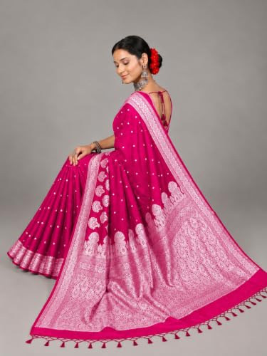 Image of Women's Glory Banarasi Satin Silk With Embroidered Design.