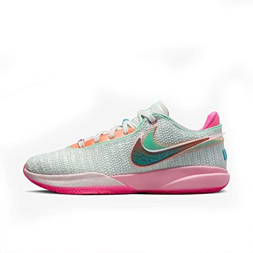 Nike Tênis Lebron XX - Masculino, Verde e Rosa, US 9 (42 EU