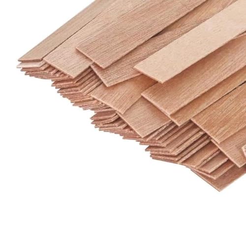 120 mechas de madera gruesa para velas 5.1x0.5 pulg miniatura 6
