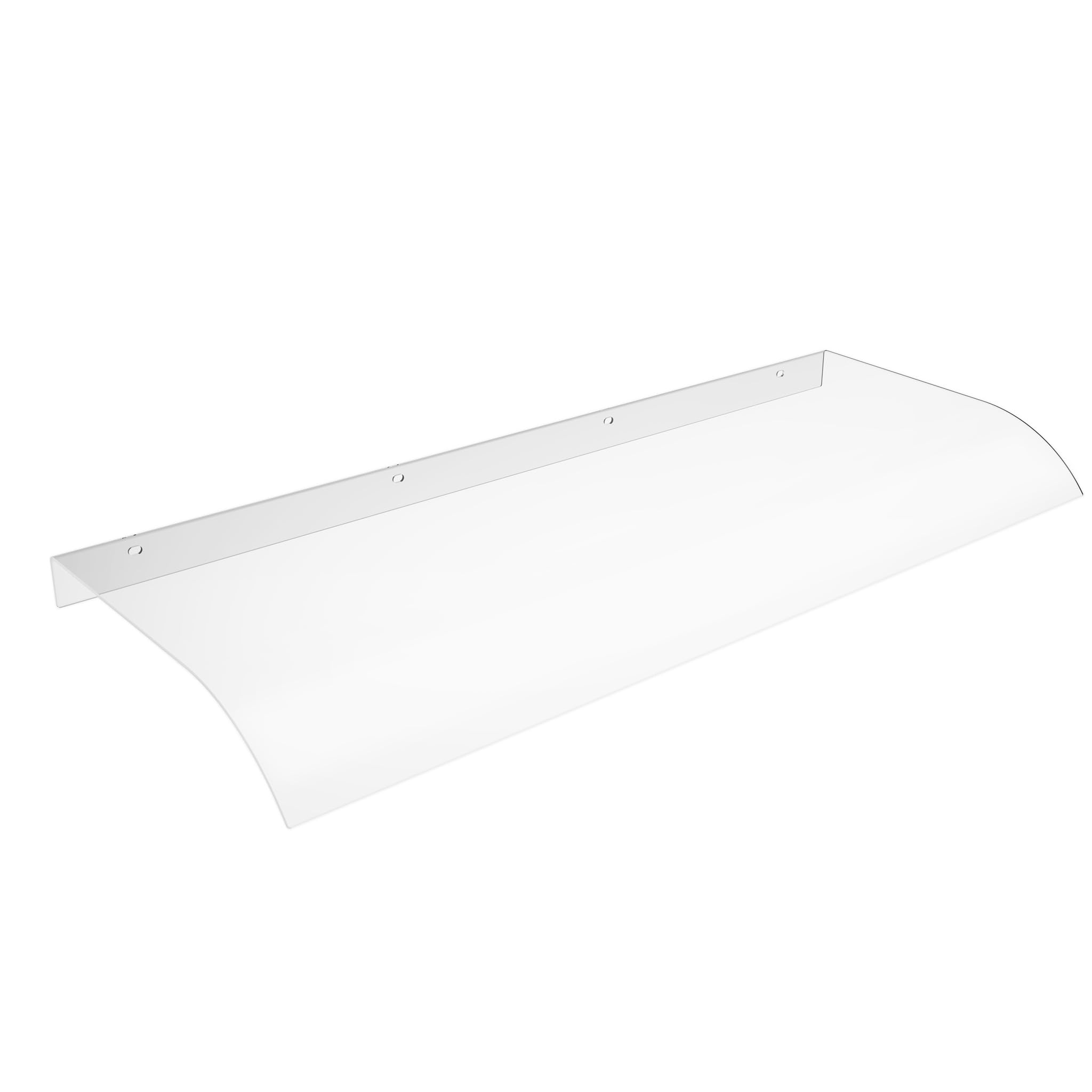 FIVMEN Tettoia per porta di casa, 120 x 50 cm, protezione UV, resistente alle intemperie, tettoia per porta di casa, tetto ad arco, in plastica PP trasparente