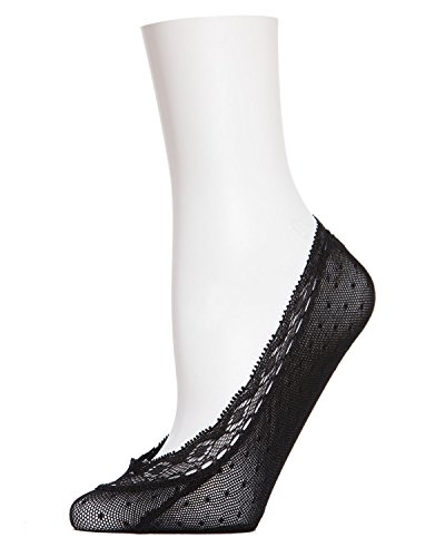 Image of MeMoi Women's Dotted Lace No Show Liner Socks