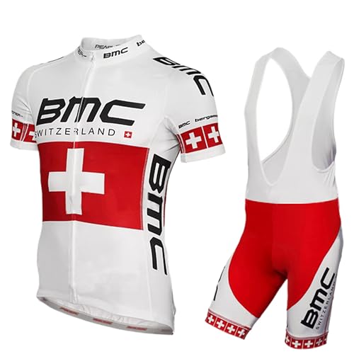 assocauicy Conjunto De Traje De Ciclismo Hombre,Maillot Cómodo Equipacion Ciclismo Hombre Verano Y Culotte con Almohadilla De Gel 4d