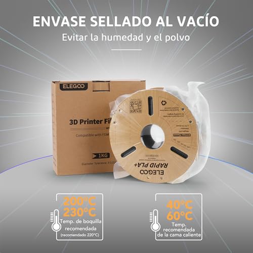 Filamento PLA+ Negro Alta Velocidad 1.75mm 4KG 3D - Fernando Cortés Filamento PLA+ Negro Alta Velocidad 1.75mm 4KG 3D - Fernando Cortés