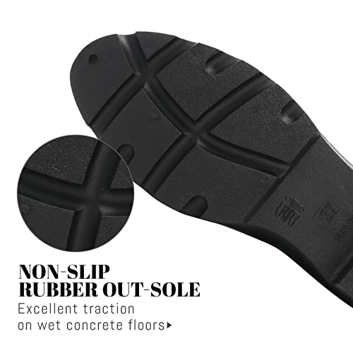 Dahocri Waterproof Rain Shoes For Women - Anti-Slipping Chelsea Ankle Rain Boots Women's Rubber Garden Shoes For Camping, Lawn Care, Gardening And Yard Work - (Black 5.5) #TOP3