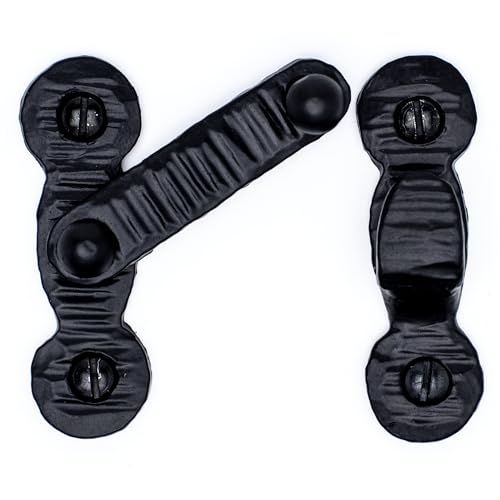 Borderland Rustic Hardware 1 Pack 2 Inch Bar Latch For Gates - Black - Decorative Metal Bar Latch - Rustic Metal Bar Latches For Gates cover