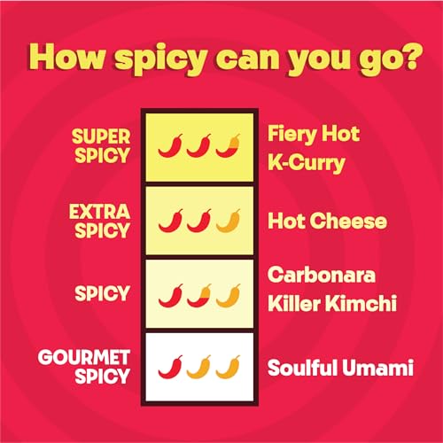 Image of GIMI GIMI - Weely combo of pack of Fiery Hot, Killer Kimchi, K-curry, Hot Cheese, Carbonara, and Soulful Umami | Veg Korean Noodles | Authentic Korean-Style Instant Noodles