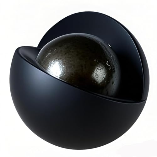 Lambid 25 x .68 Cal Nylon Coated Steel Balls 9.8 Grams Steel Core Nylon Coating Paintballs Ammo of 68 Caliber Compatible with VK M17/Pistelle X-68/Grimburg for Self Defense (Black Coating)