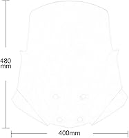 Vista 2 de Parabrisas delantero compatible con Versys-X KLE 300 ABS Versys X300 KLE300 2017-2021 (color : transparente (transparente), tamaño: 7)